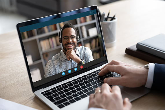 Virtual Instinct sales training interface with live coaching and analytics